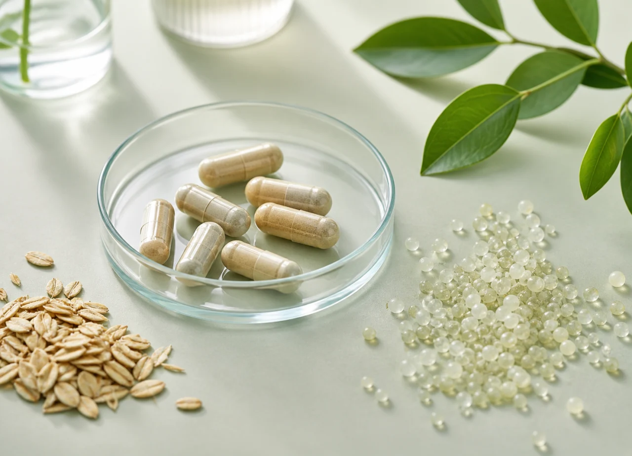 Gut health supplement comparison still life