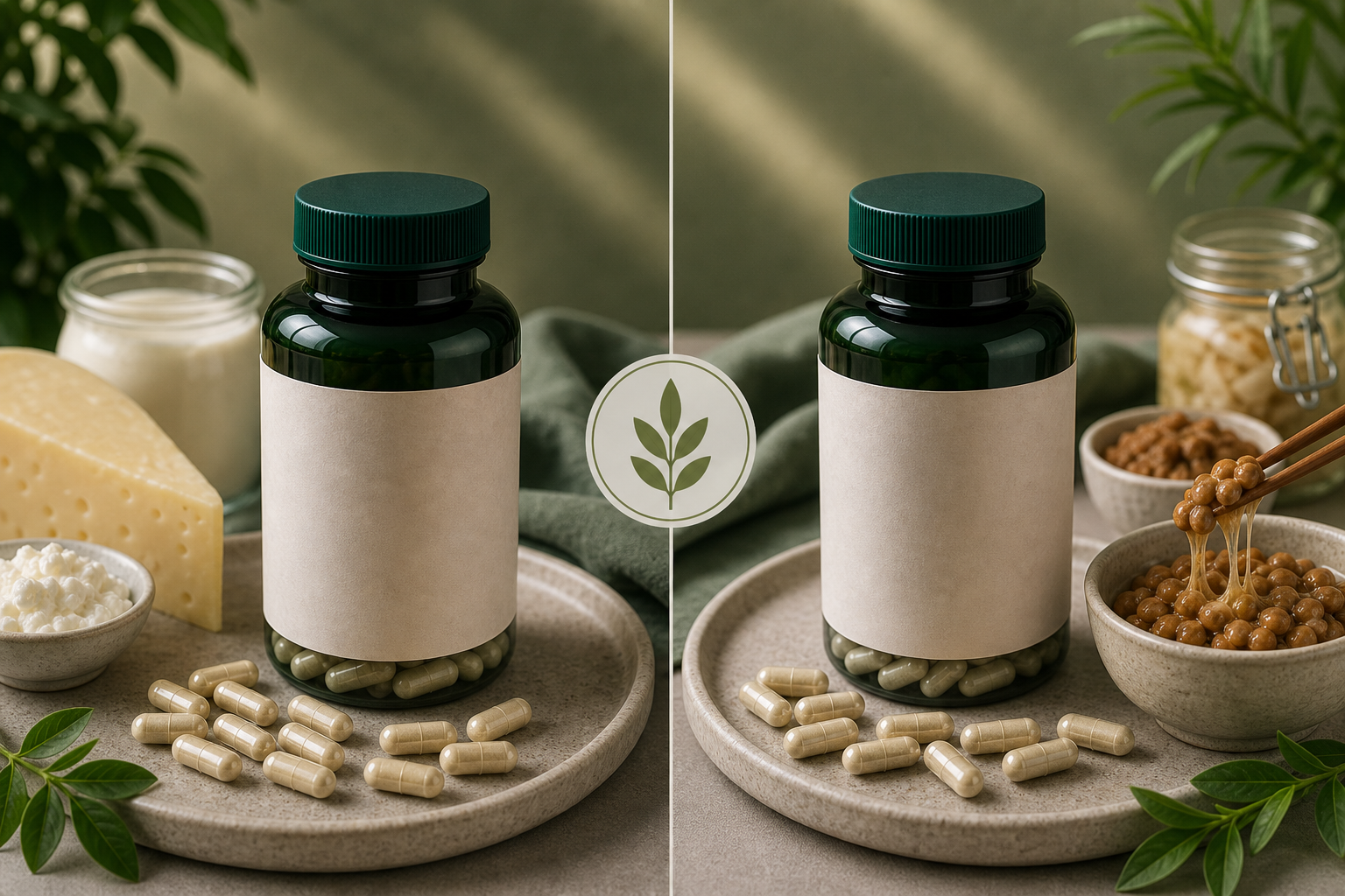 Vitamin K2 Mk4 vs Mk7 editorial side-by-side