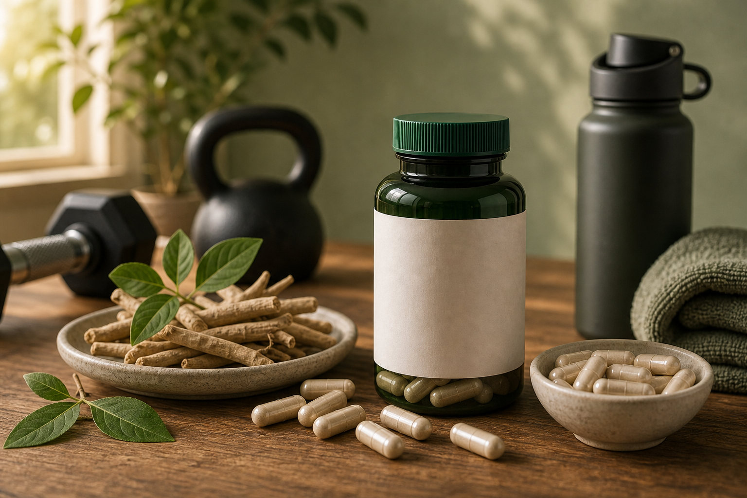 Ashwagandha for Testosterone editorial still life