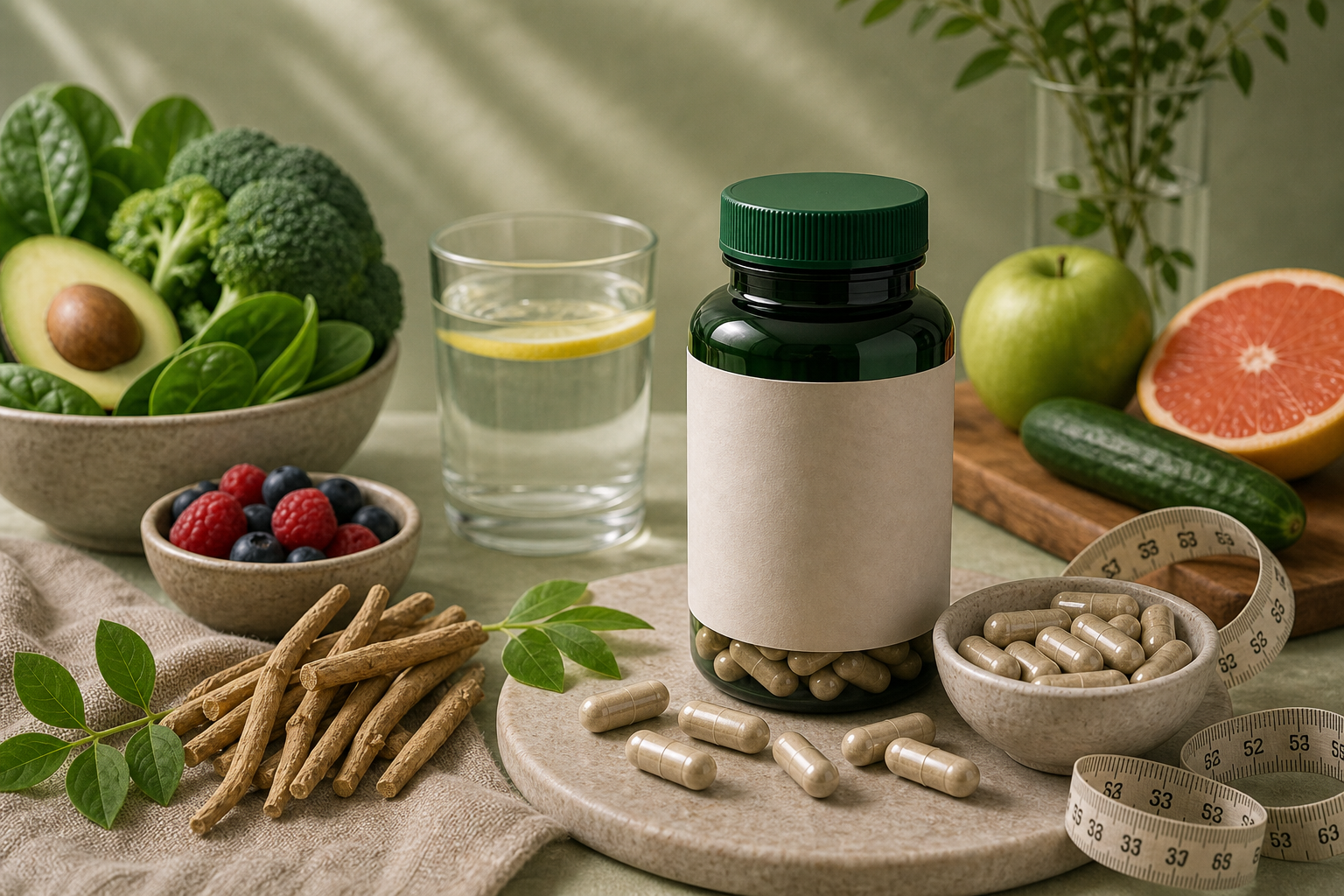 Ashwagandha for Weight Loss editorial still life