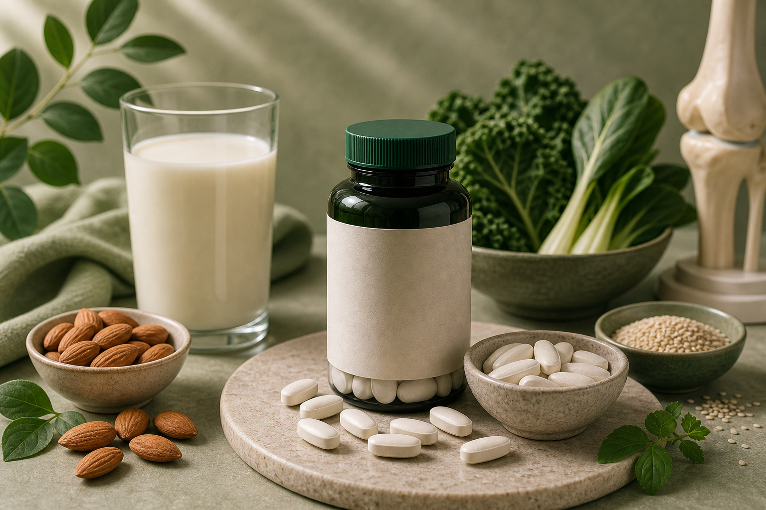 Calcium for Bone Density editorial still life