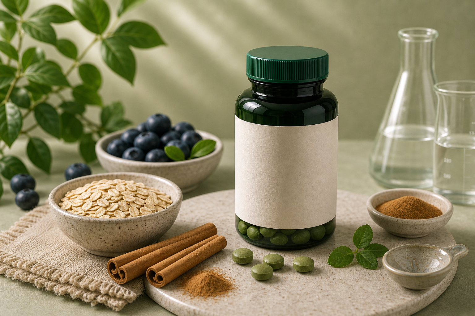Chromium for Blood Sugar editorial still life