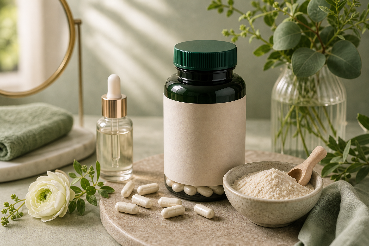 Collagen for Anti Aging editorial still life