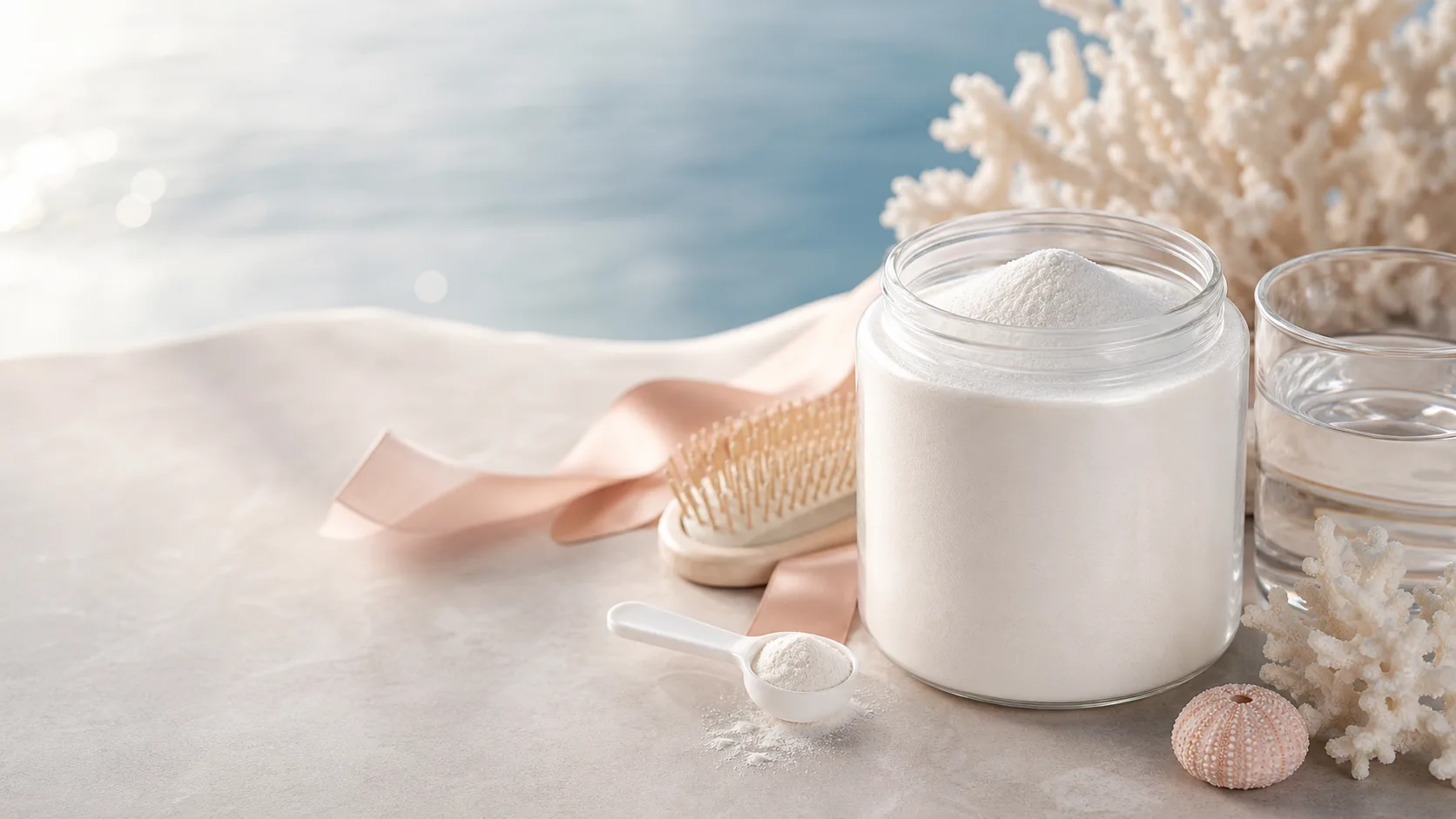 Collagen Marine for Hair Growth editorial still life