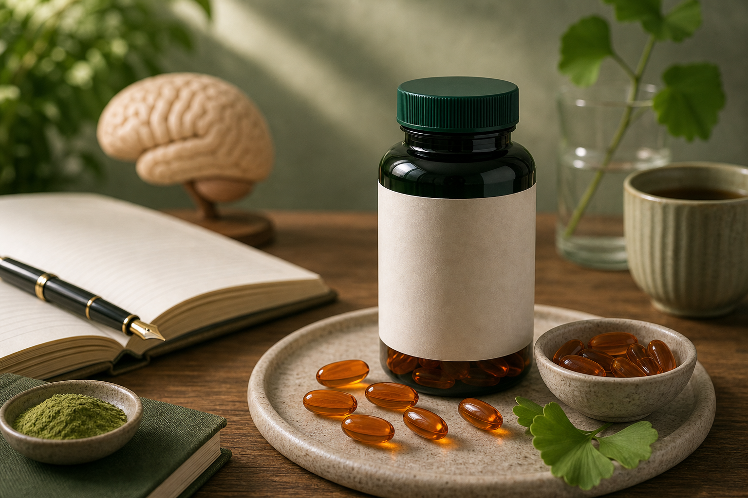 Coq10 for Brain Health editorial still life