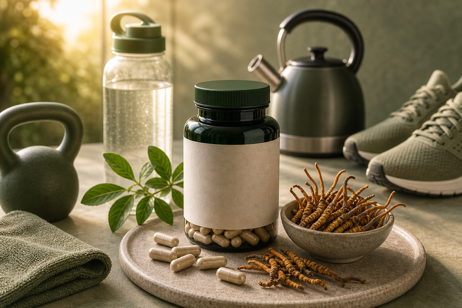 Cordyceps for Energy editorial still life