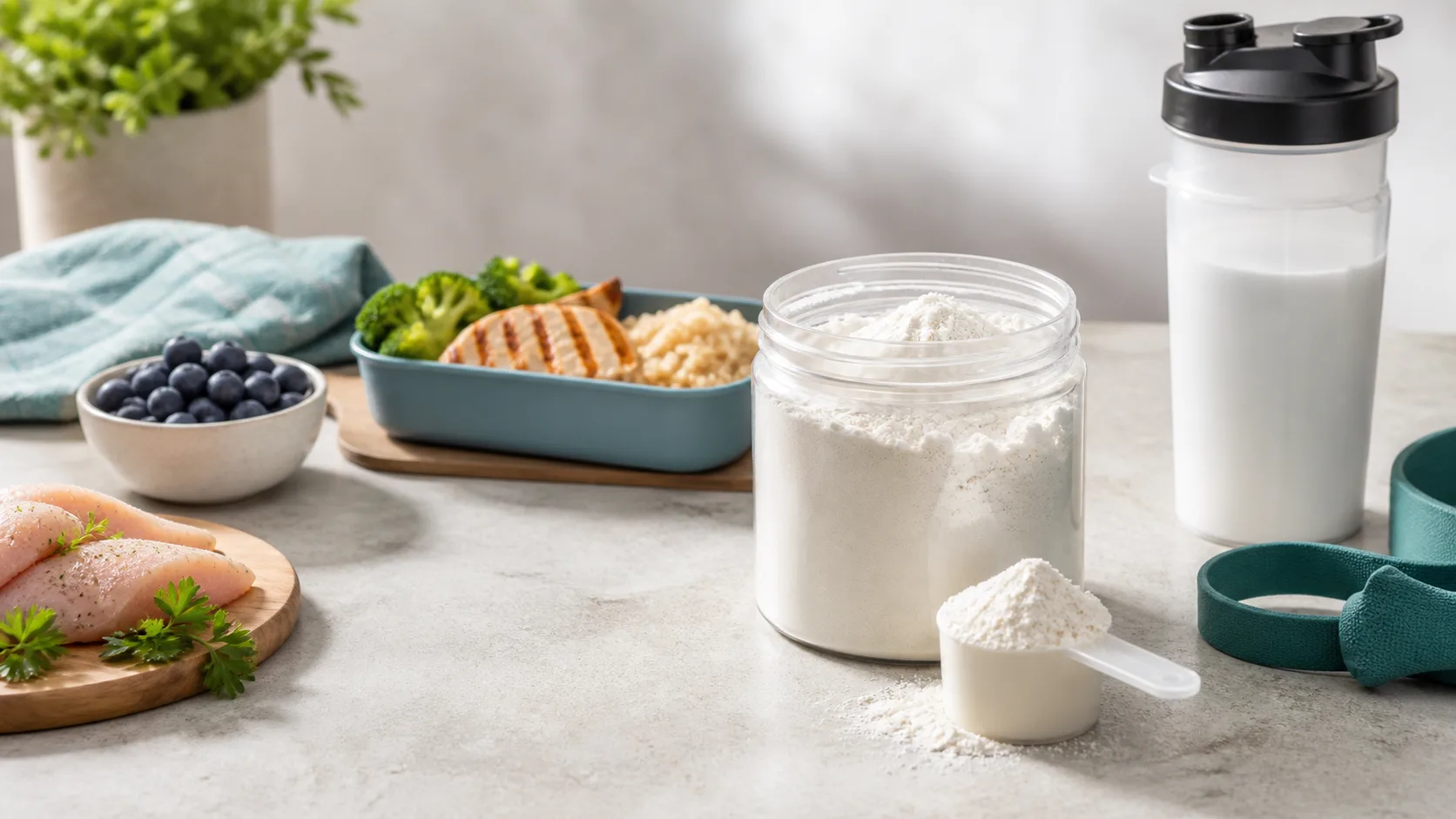 Creatine for Glp1 Muscle Loss editorial still life