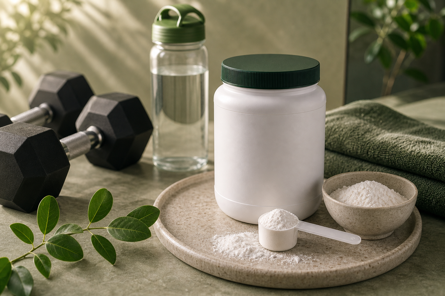 Creatine for Muscle Preservation editorial still life