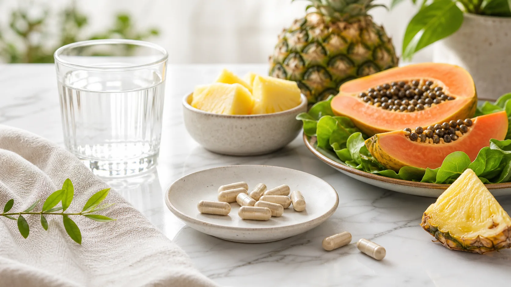 Digestive Enzymes for Digestive Health editorial still life