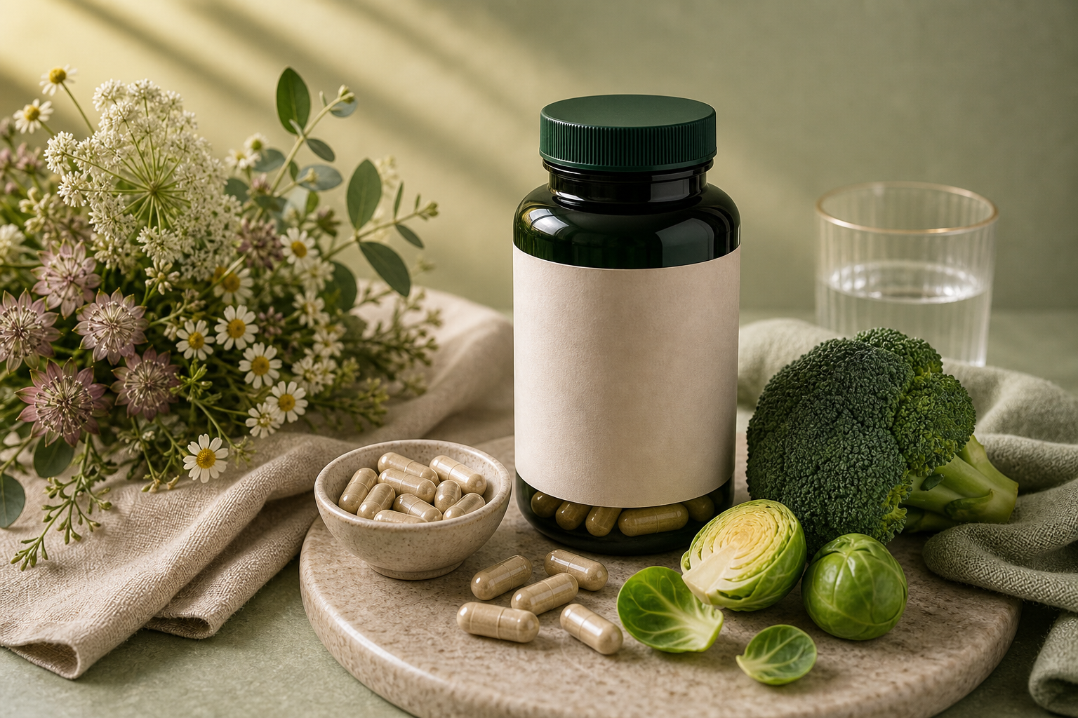 Dim for Hormonal Balance editorial still life