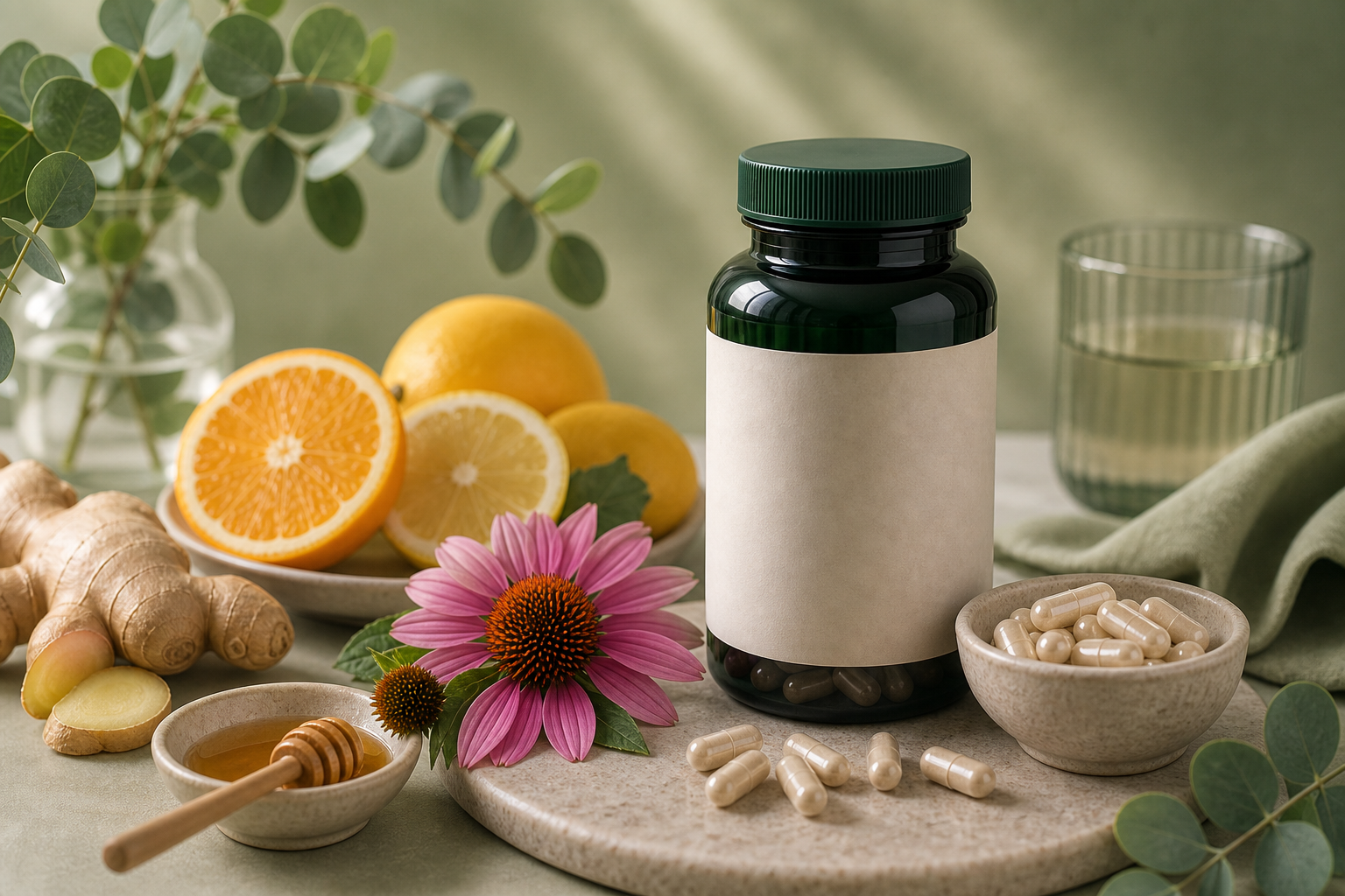 Echinacea for Immune Support editorial still life