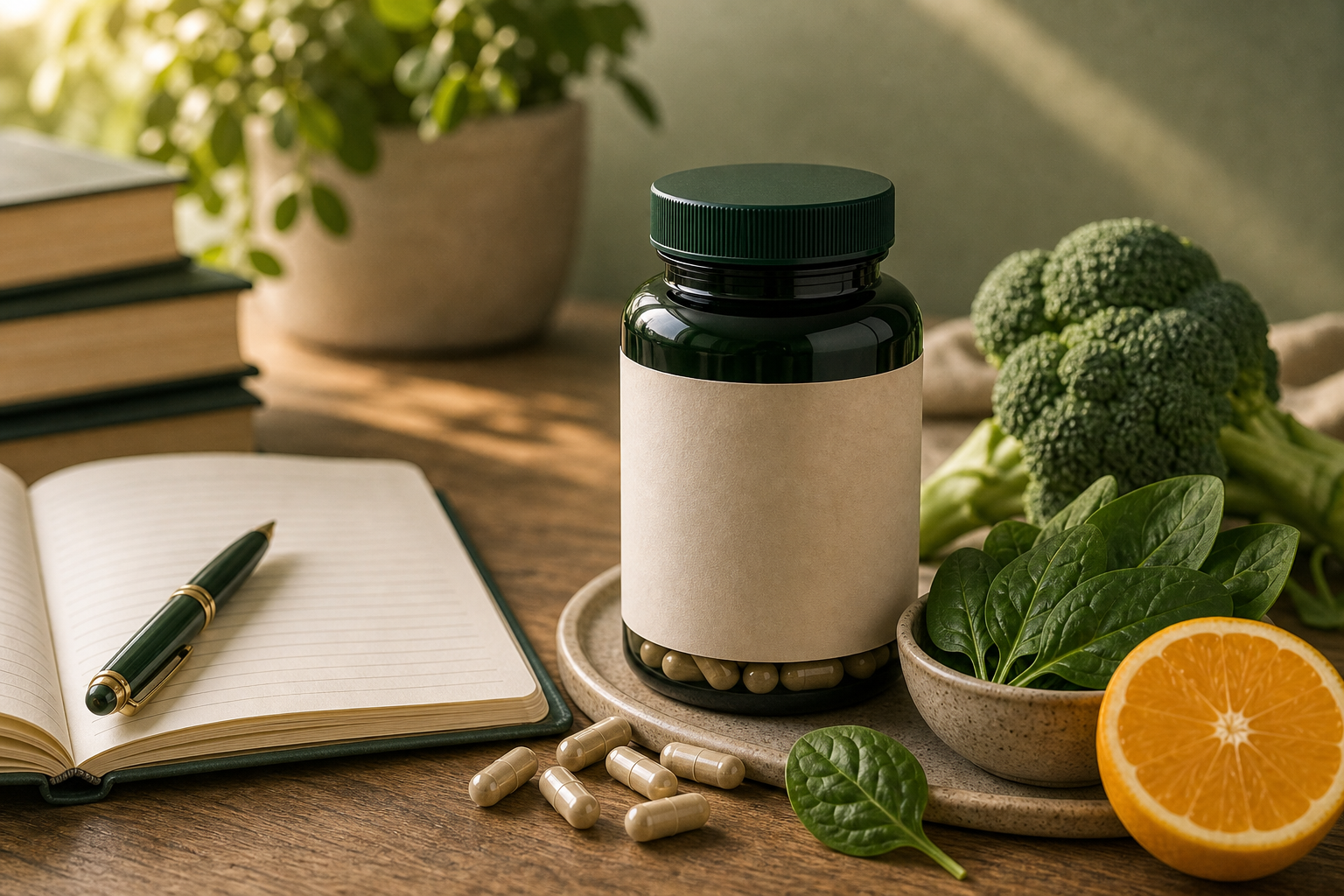 Folate for Brain Health editorial still life