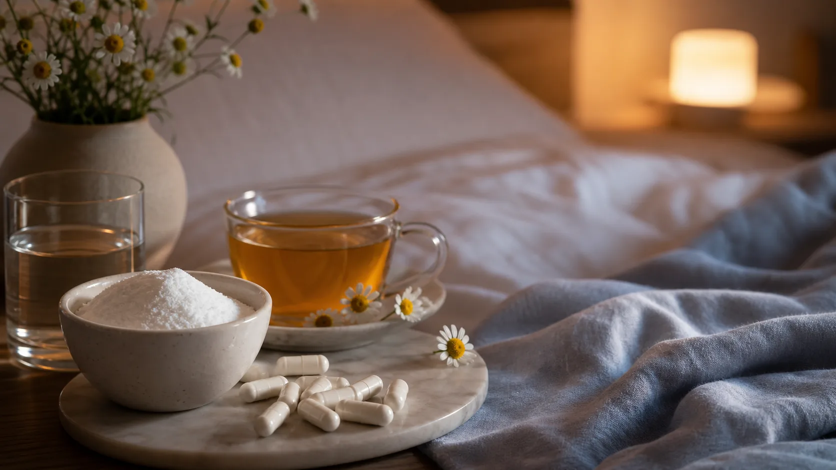 Glycine for Sleep Quality editorial still life