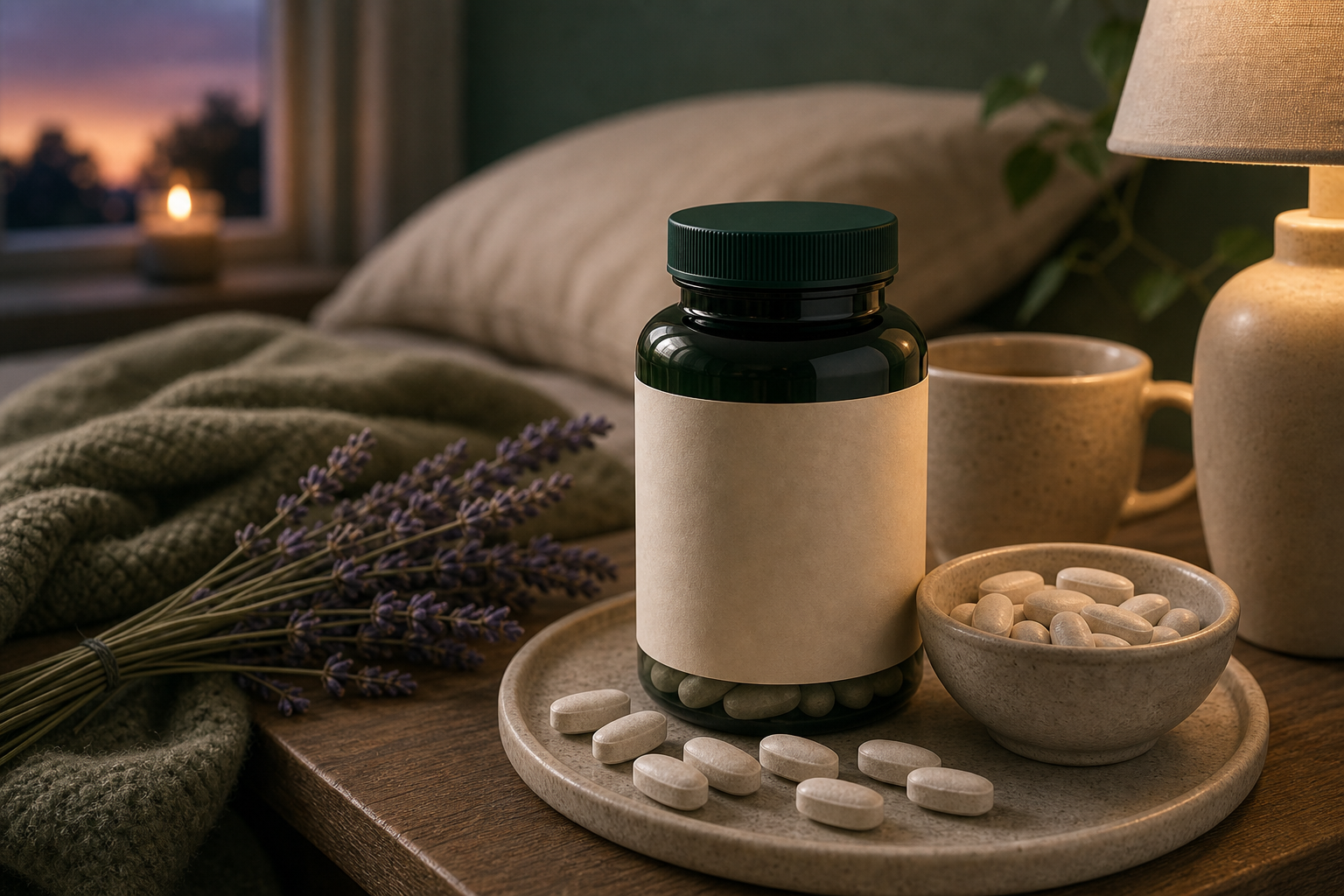 Magnesium for Sleep editorial still life