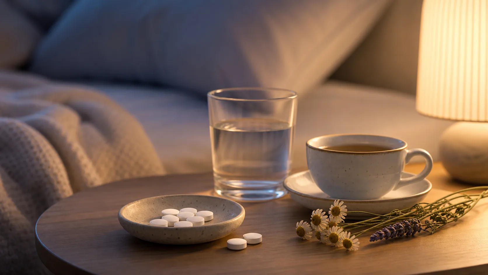 Melatonin for Sleep editorial still life