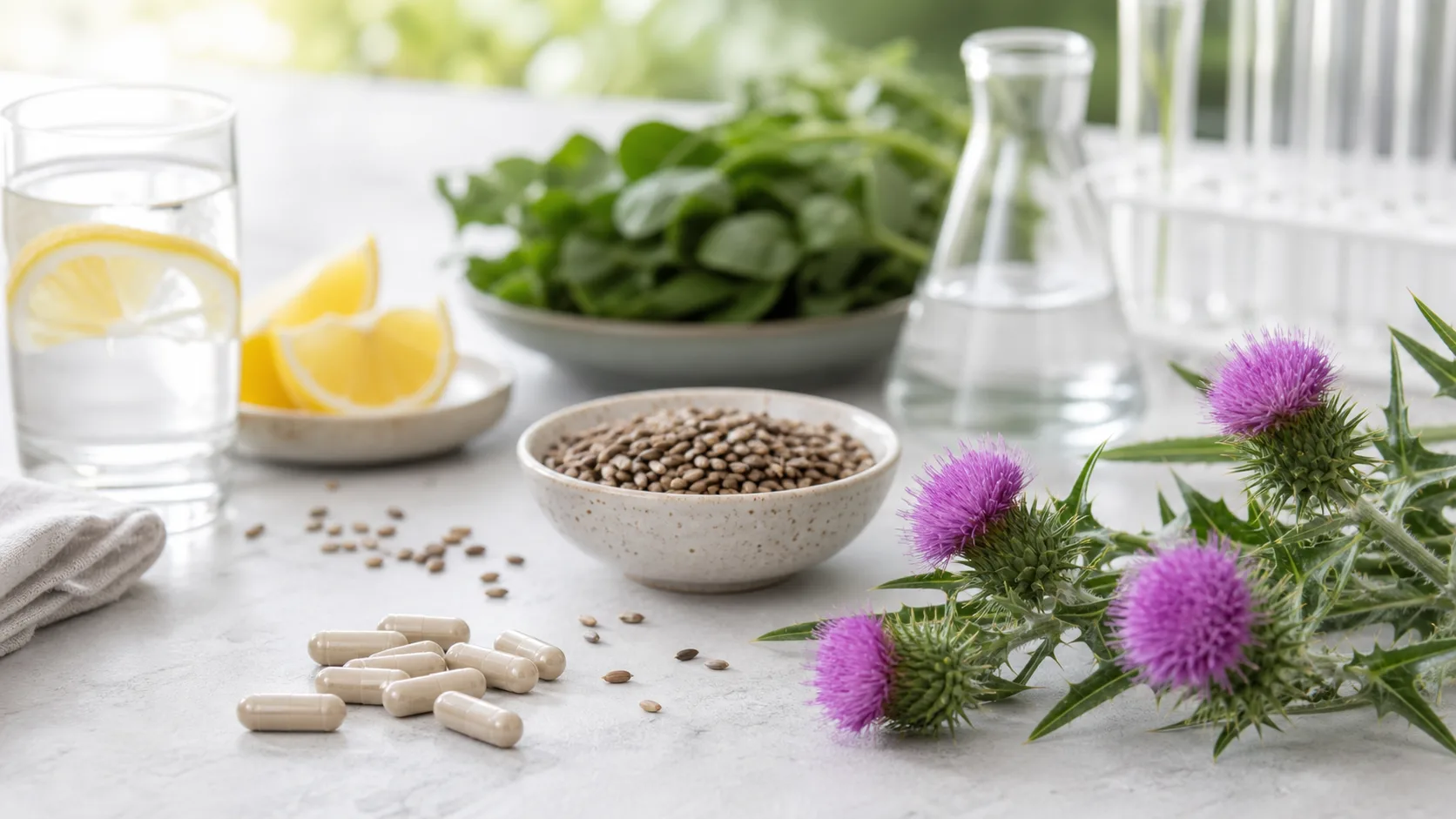 Milk Thistle for Liver Health editorial still life
