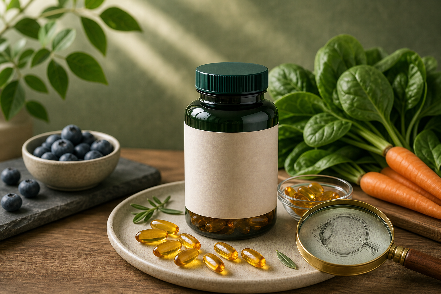 Omega 3 for Eye Health editorial still life