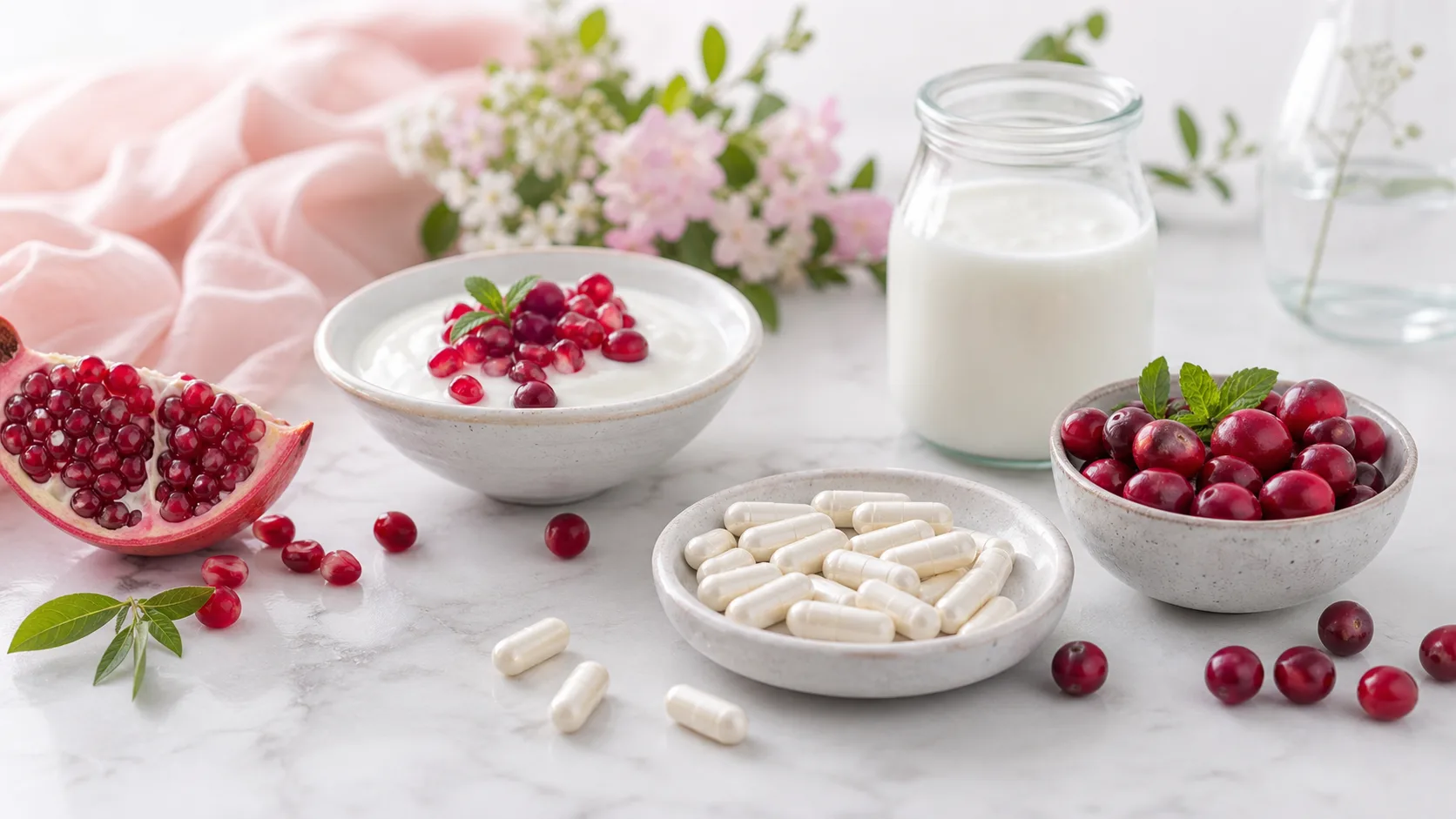 Probiotics for Vaginal Health editorial still life