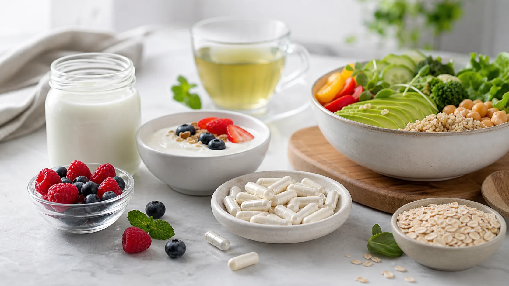 Probiotics for Weight Loss editorial still life