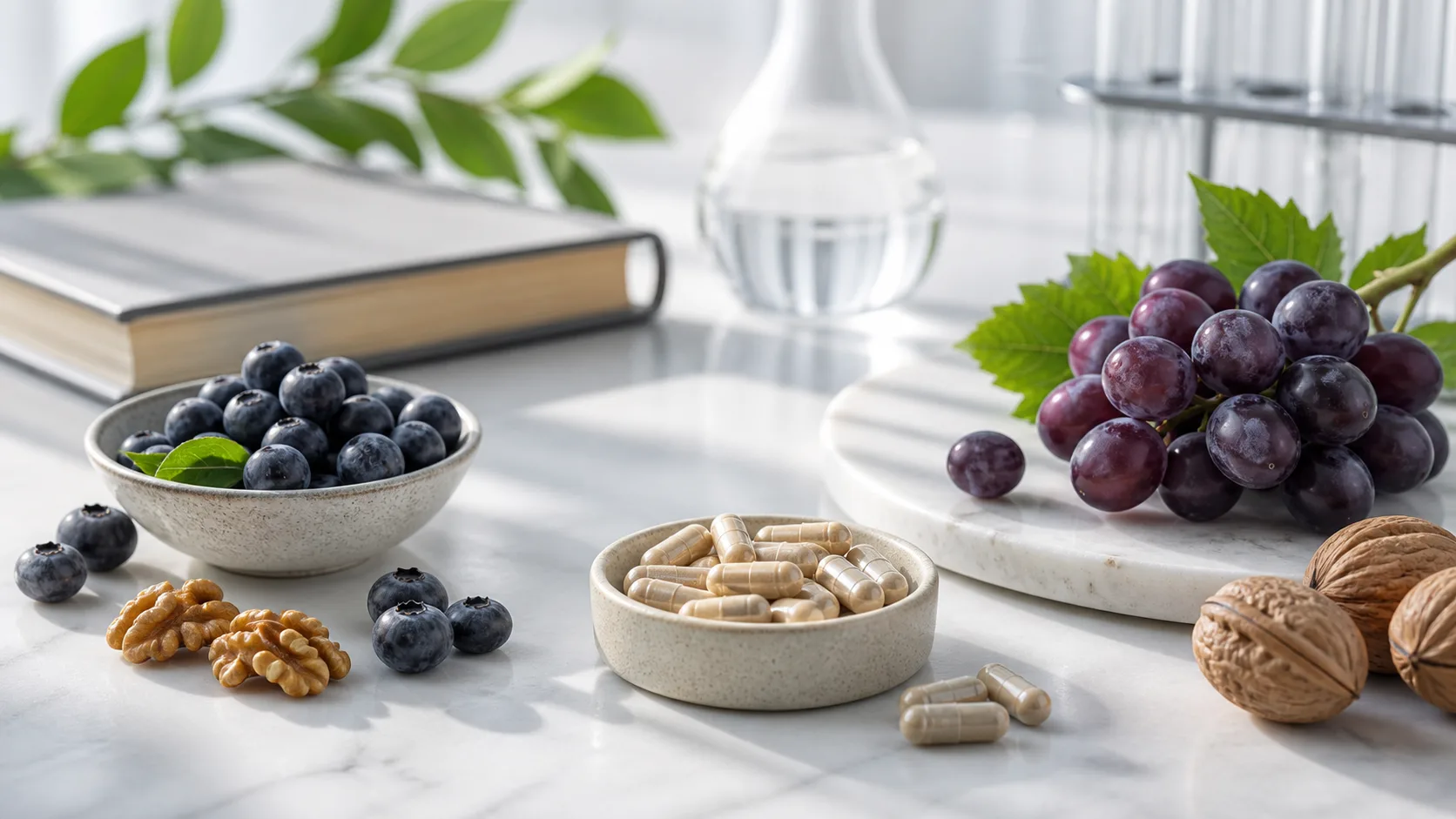 Pterostilbene for Cognitive Aging editorial still life