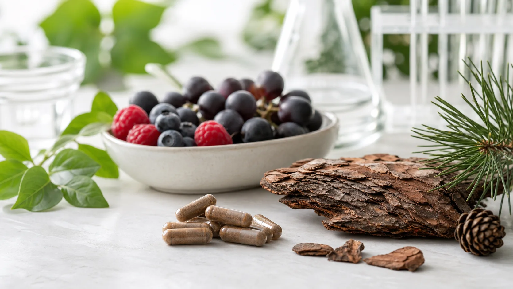 Pycnogenol for Circulation editorial still life