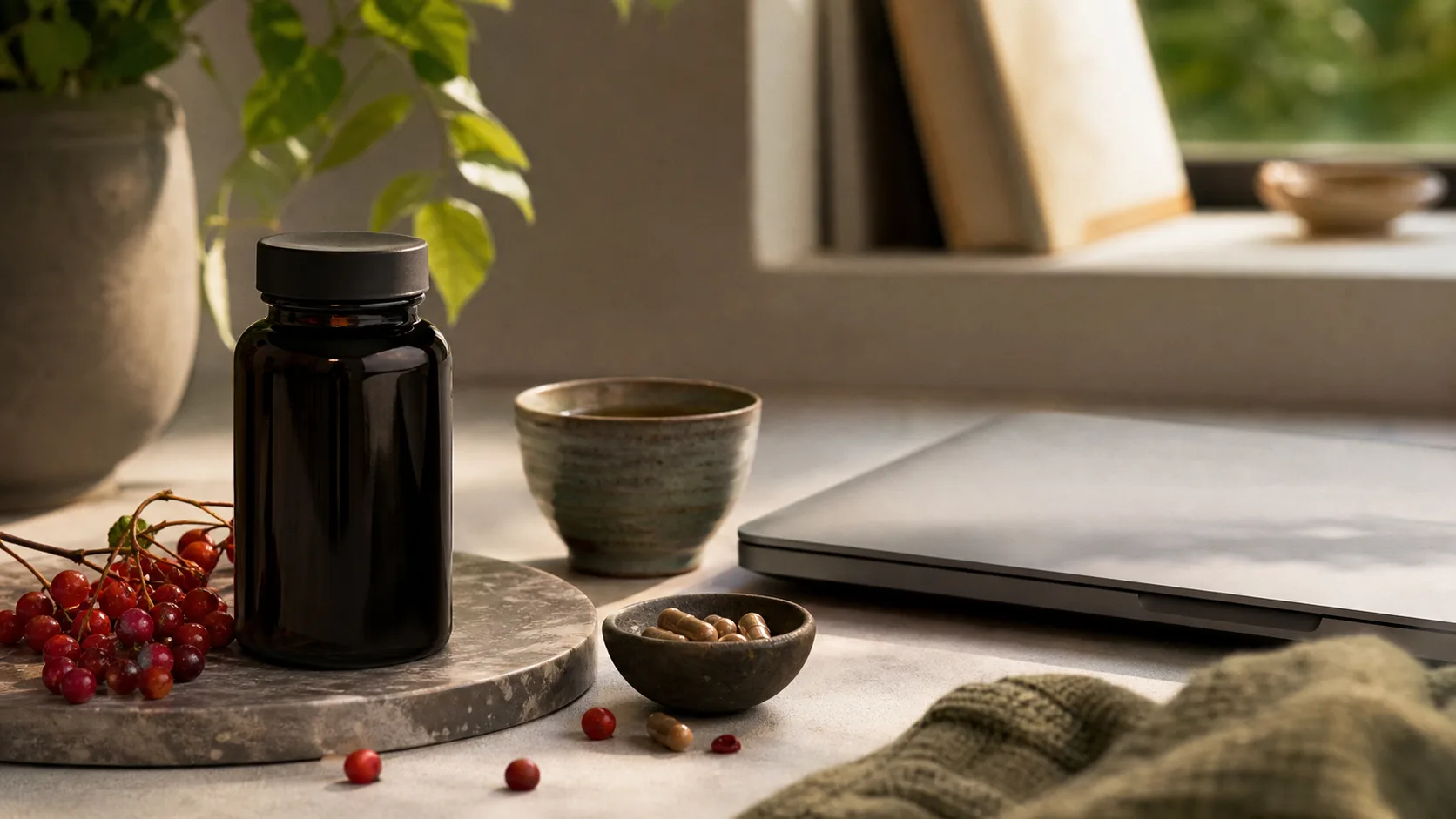 Schisandra for Stress Resilience editorial still life