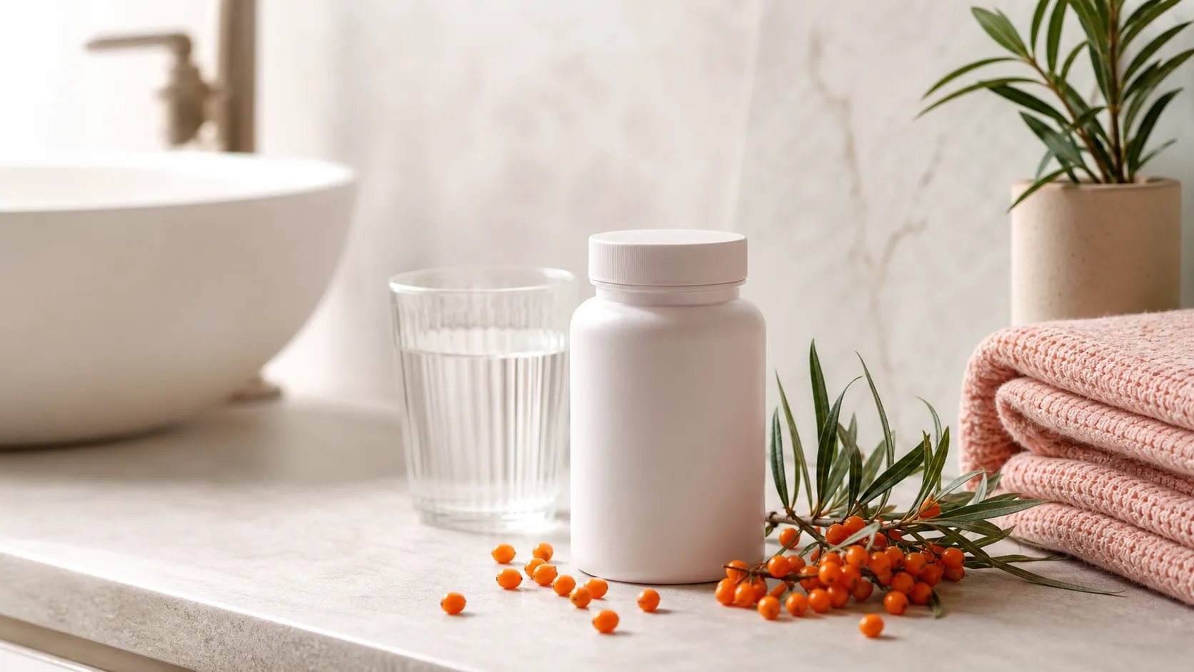 Sea Buckthorn for Vaginal Health editorial still life