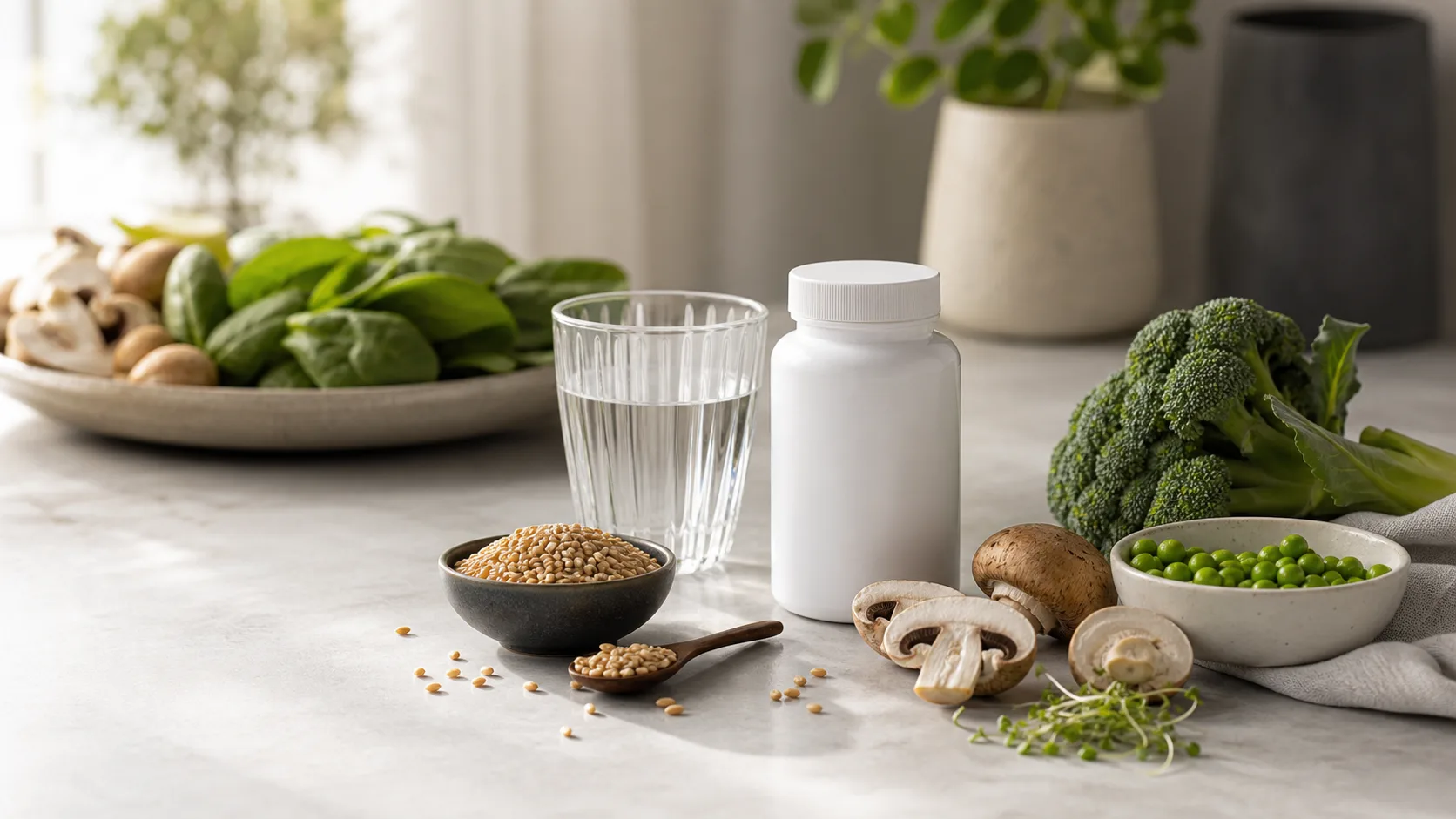 Spermidine for Anti Aging editorial still life
