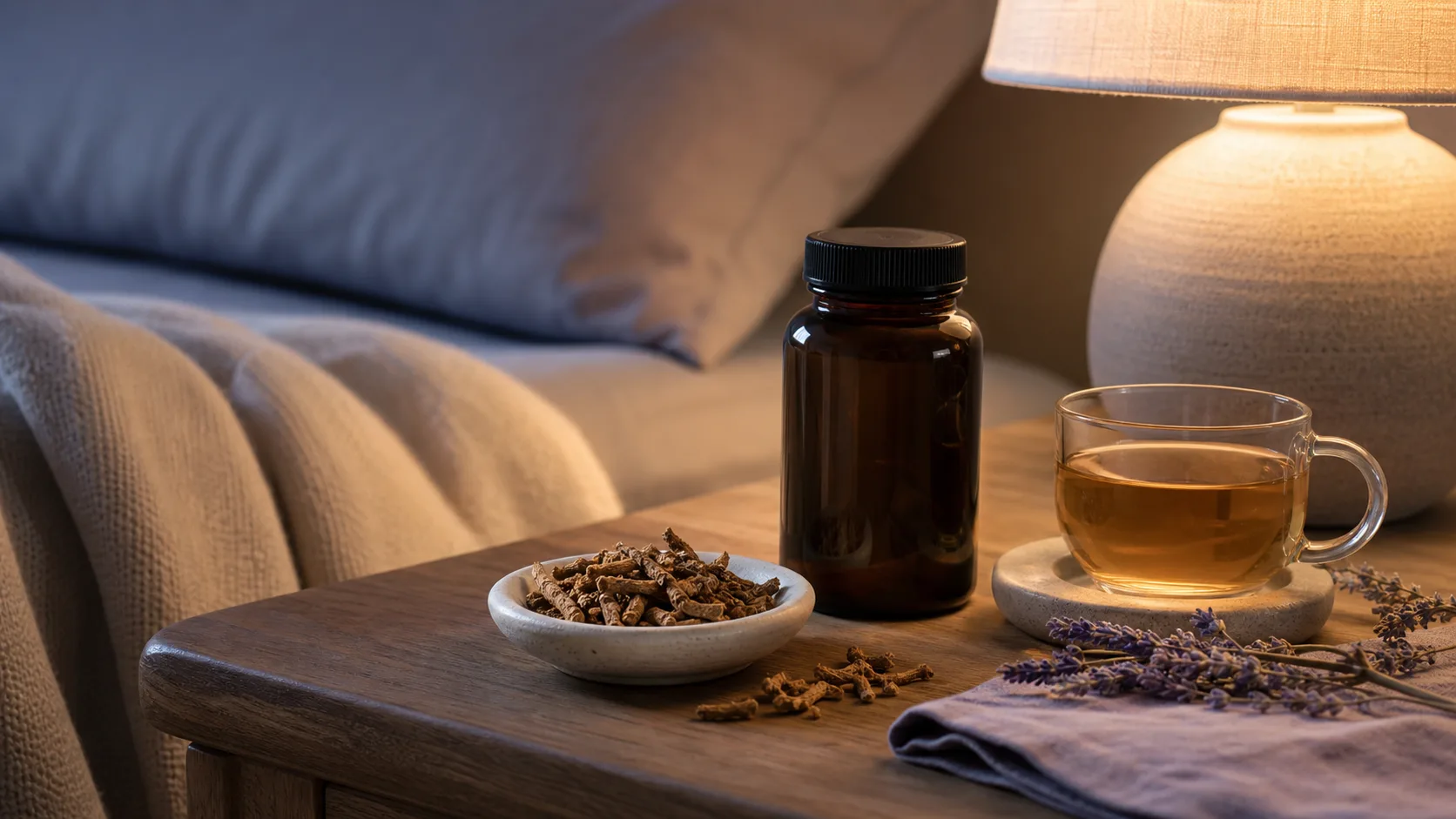 Valerian for Sleep Quality editorial still life
