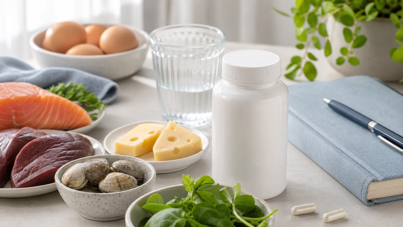 Vitamin B12 for Nerve Health editorial still life