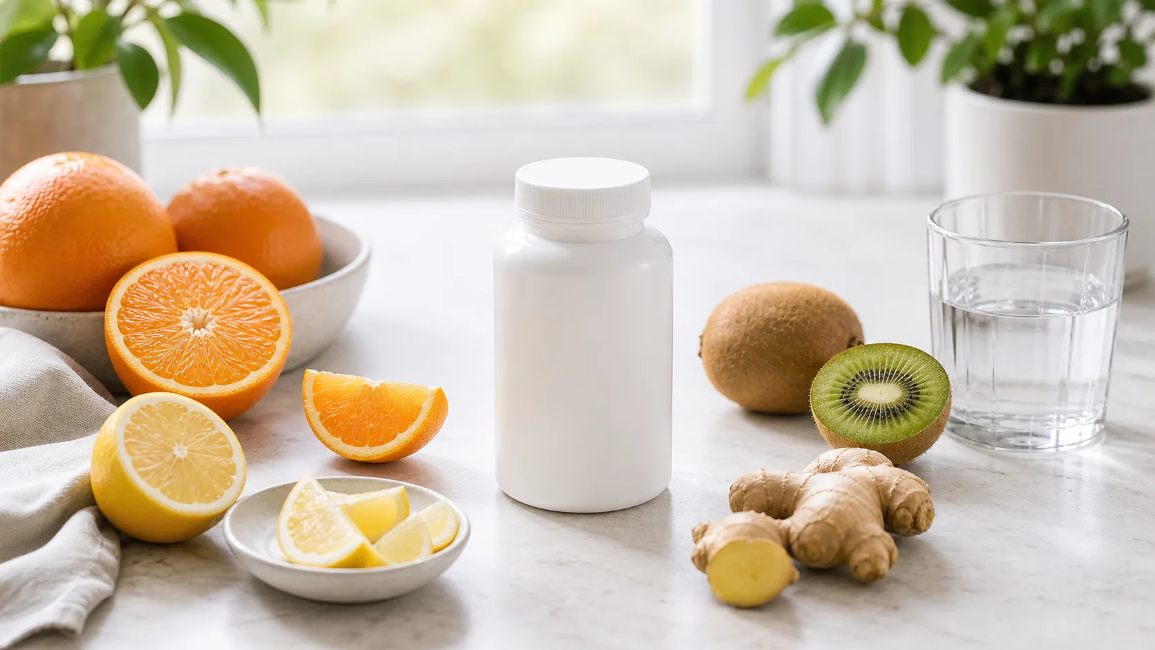 Vitamin C for Immune Support editorial still life