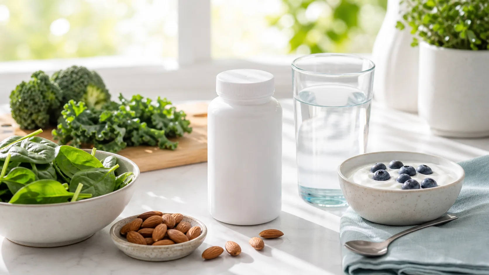 Vitamin D3 for Bone Health editorial still life