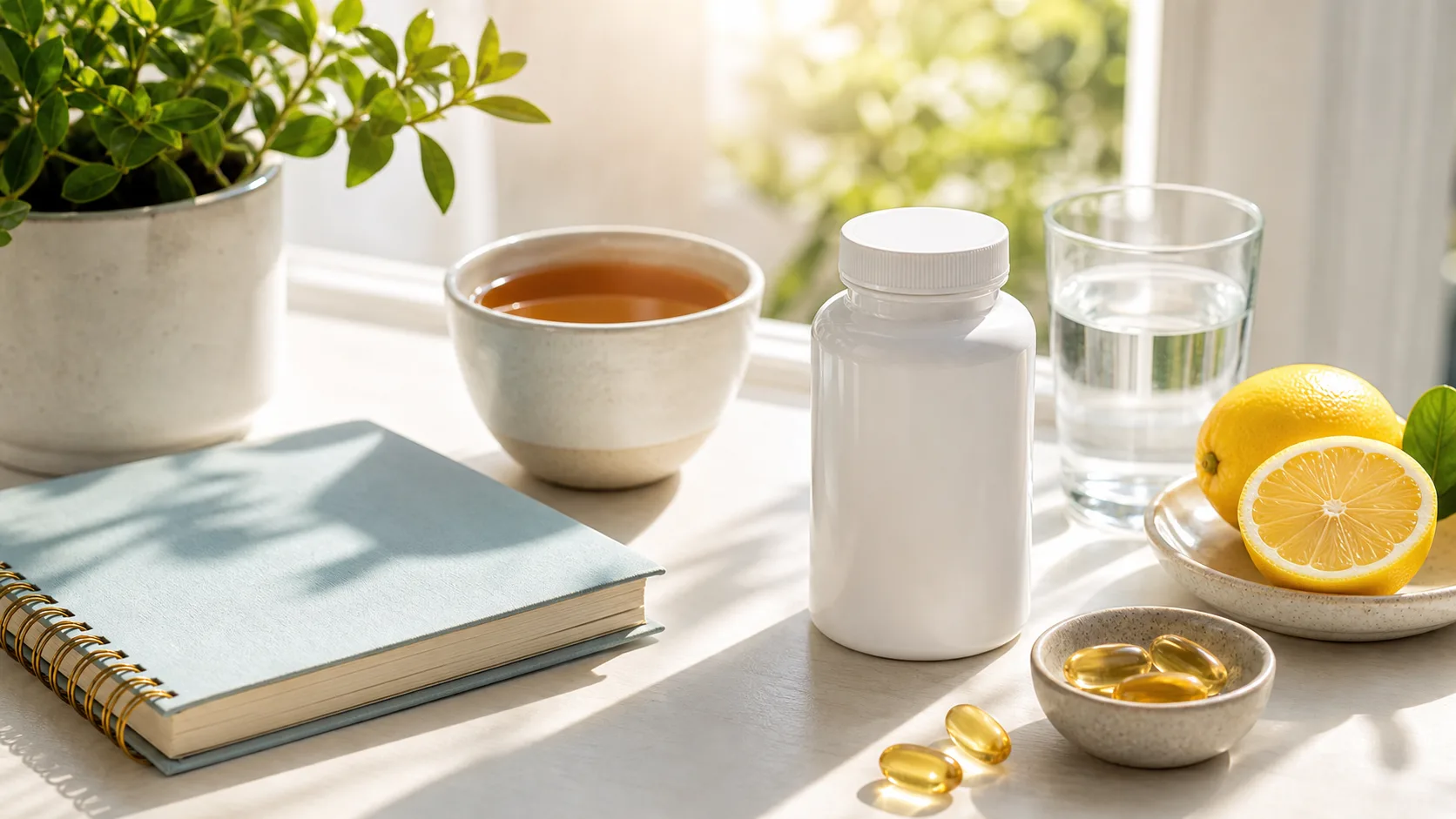 Vitamin D3 for Mood editorial still life