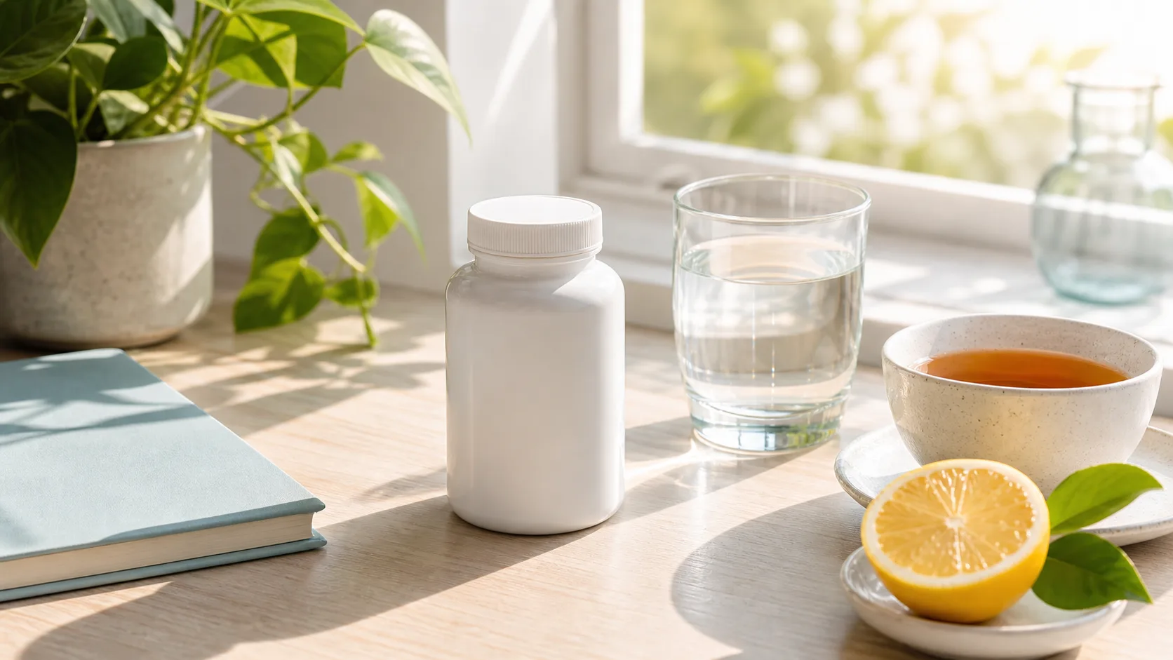 Vitamin D3 for Stress editorial still life
