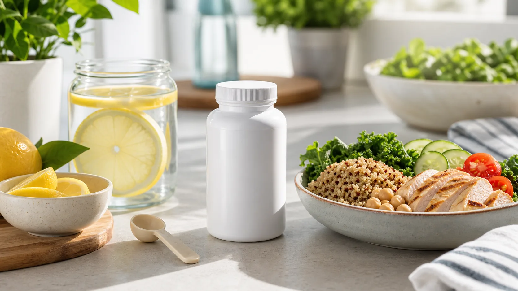 Vitamin D3 for Weight Loss editorial still life