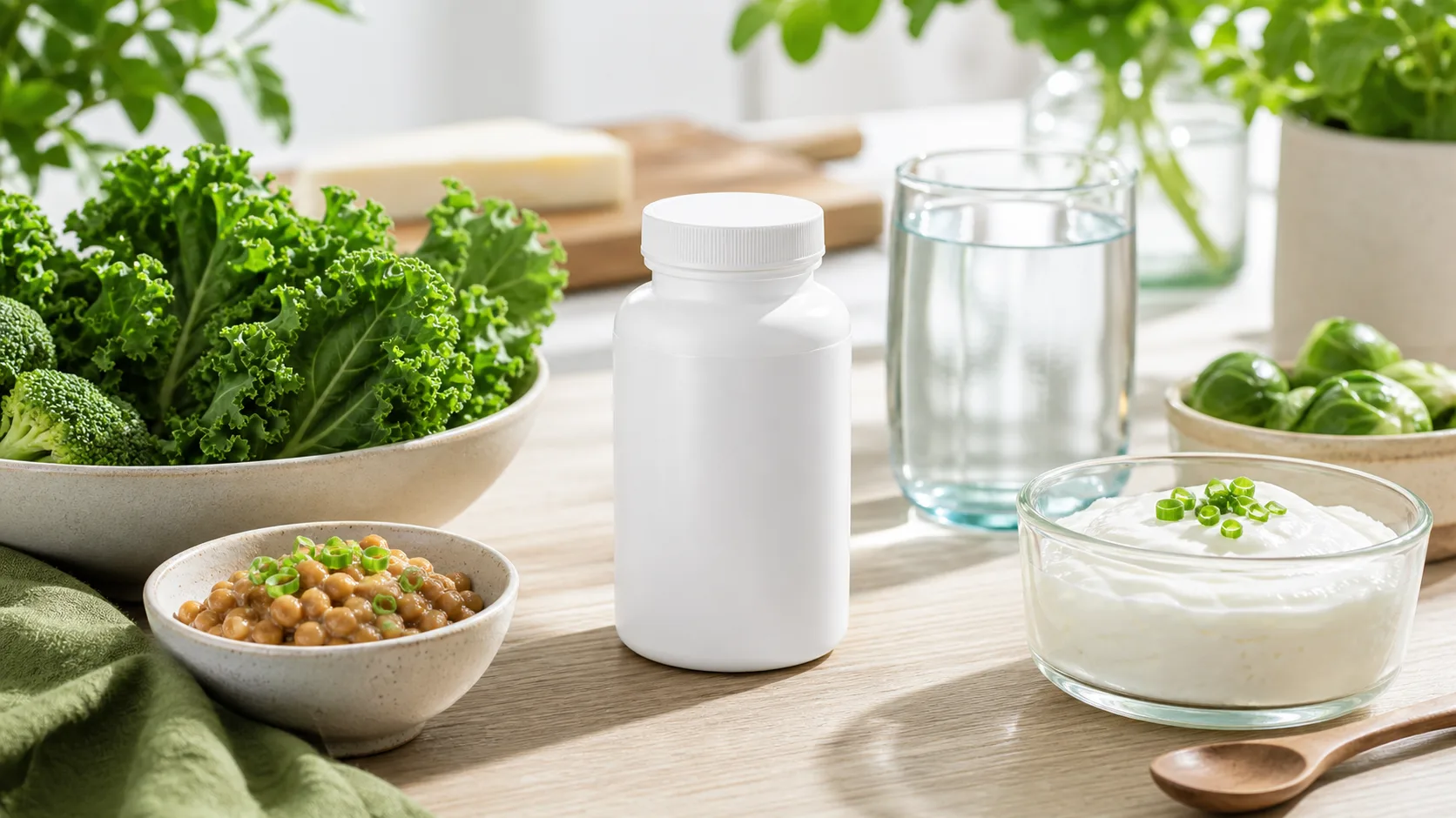 Vitamin K2 for Bone Health editorial still life