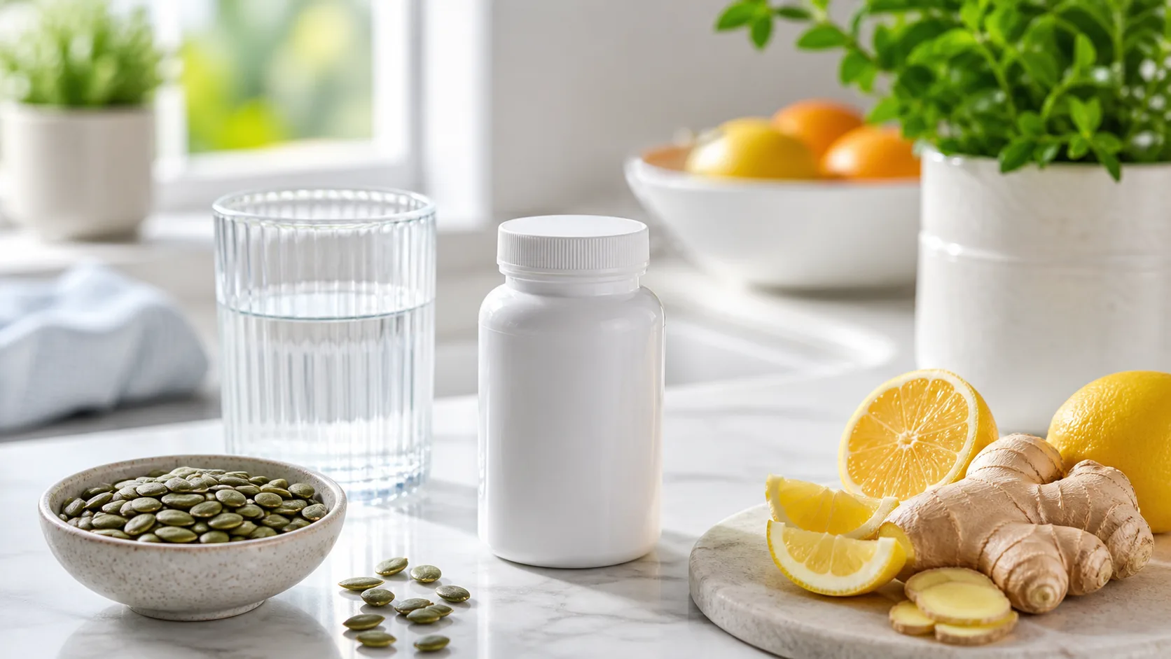 Zinc for Immune Health editorial still life