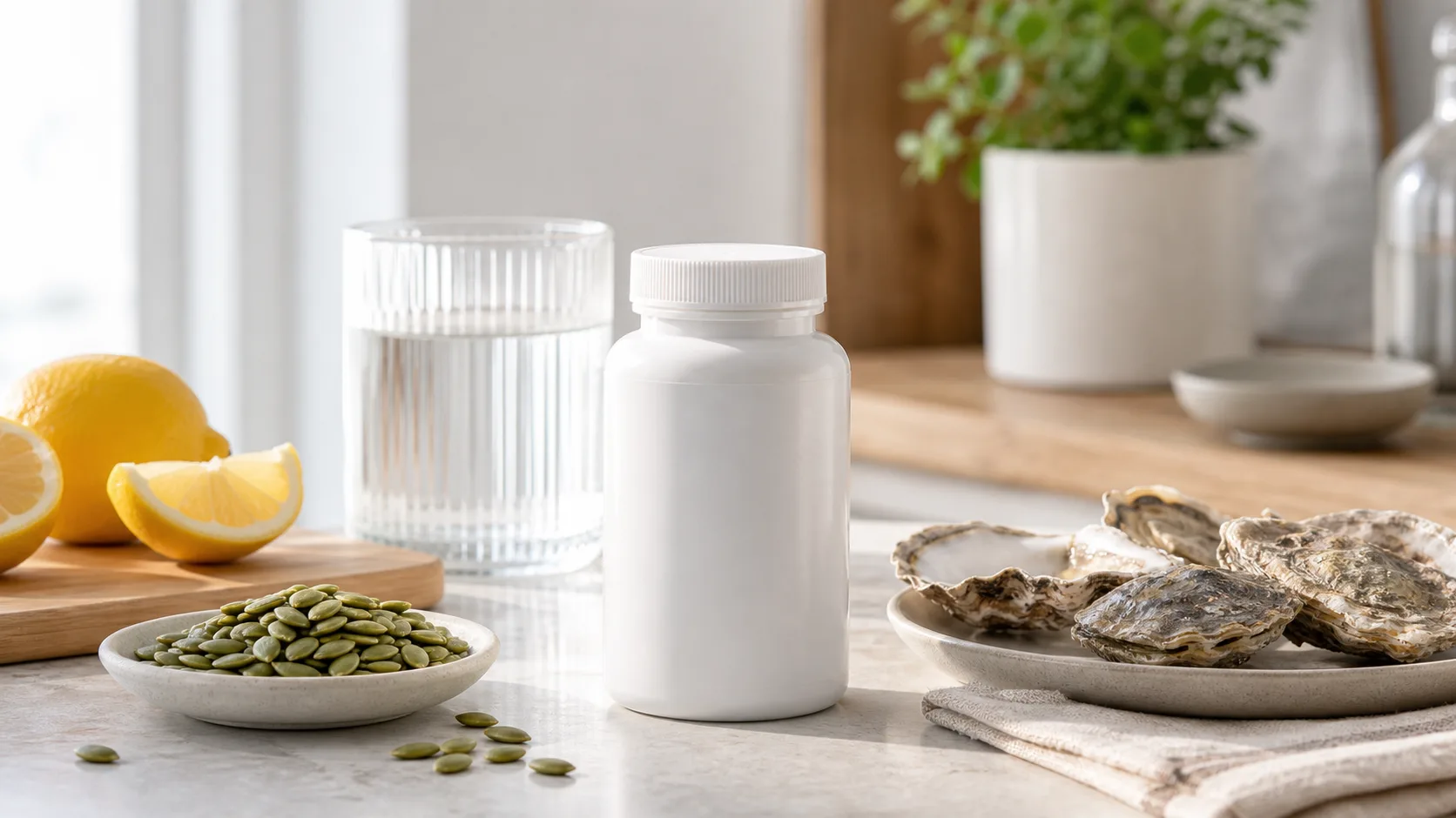 Zinc for Male Fertility editorial still life