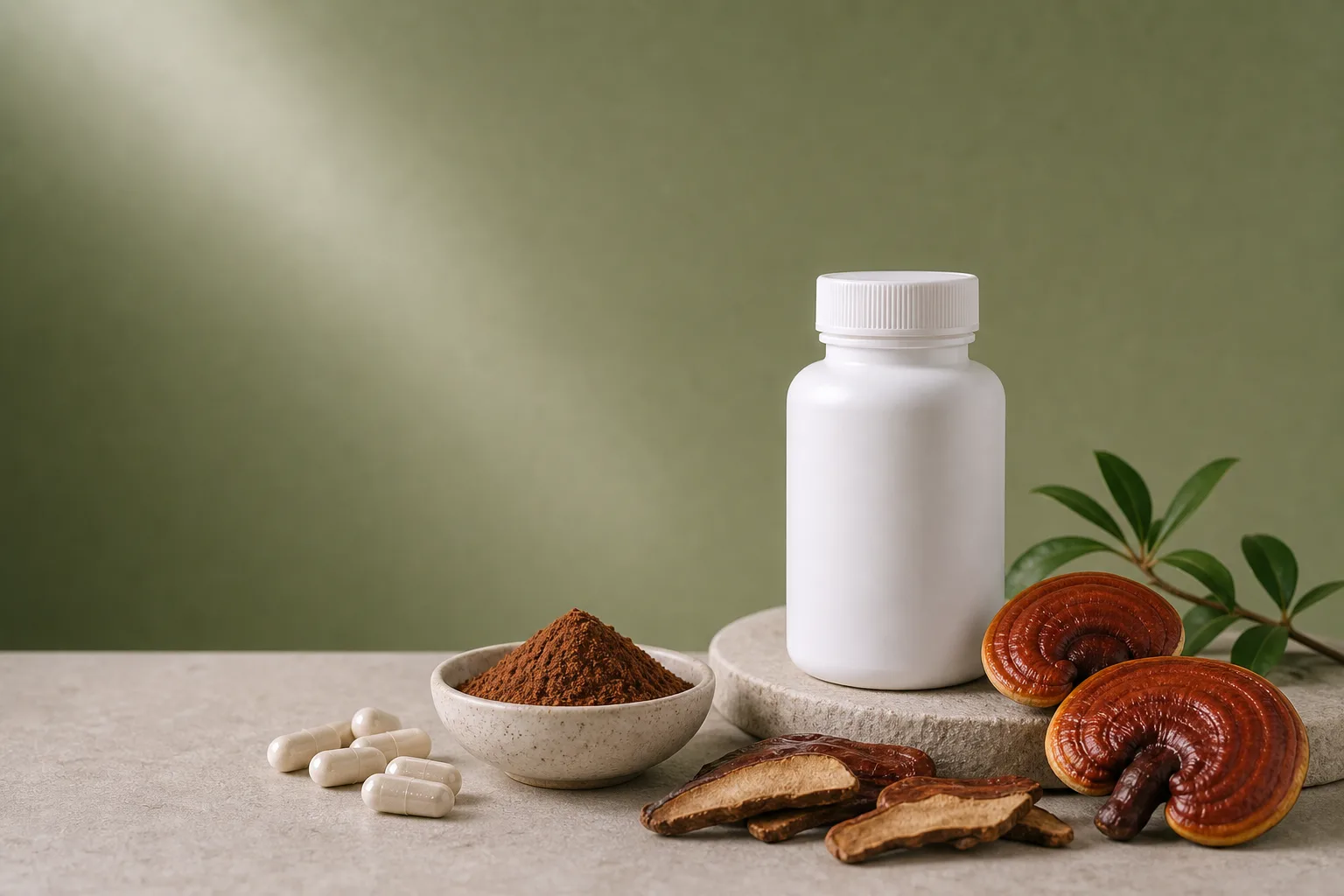 Reishi supplement editorial hero image