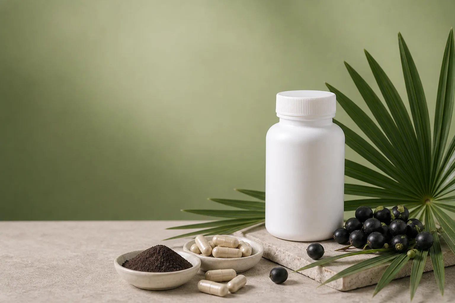 Saw Palmetto supplement editorial hero image