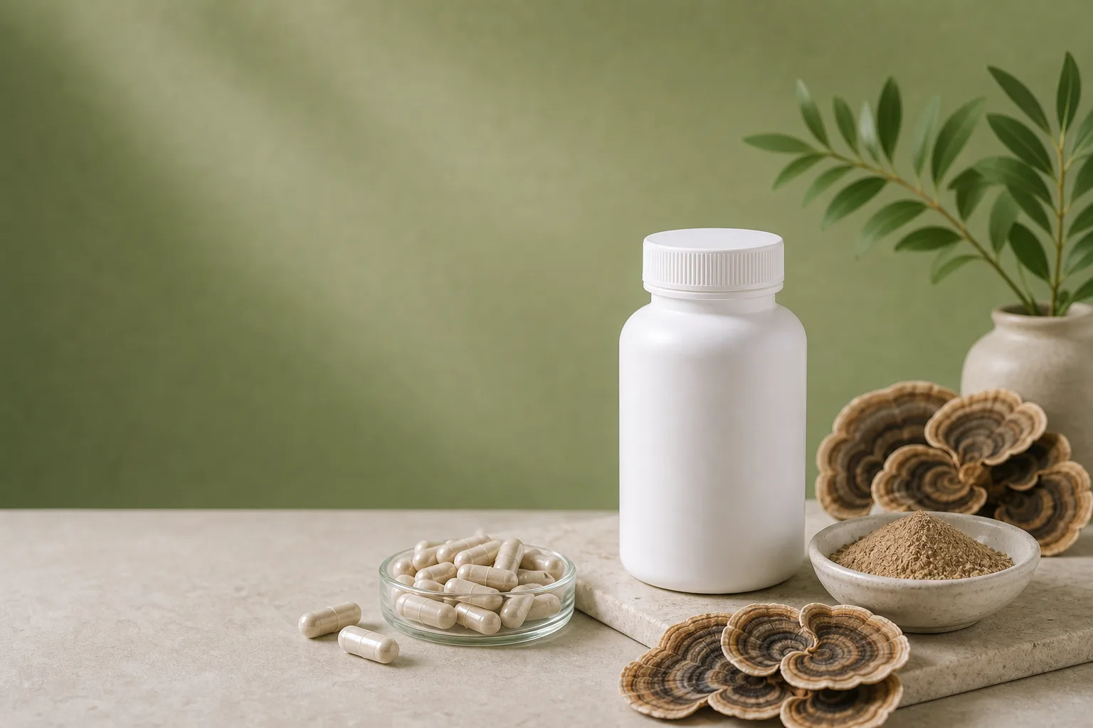 Turkey Tail supplement editorial hero image
